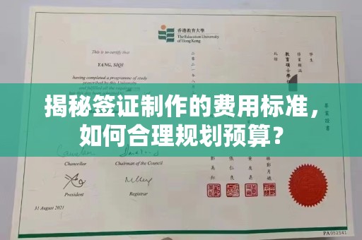 高淳揭秘签证制作的费用标准，如何合理规划预算？